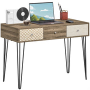 Scrivania con cassetti e gambe forcella ¨C Minimal ¨C 105x50x75 cm Legno