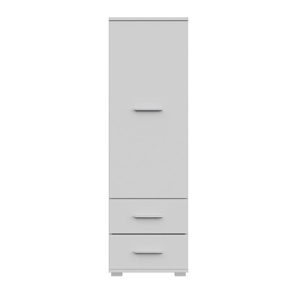 Armadio FAUSKE - 2 Cassetti - Bianco - Larghezza 40 cm, Altezza 130 cm, Profondit? 36 cm