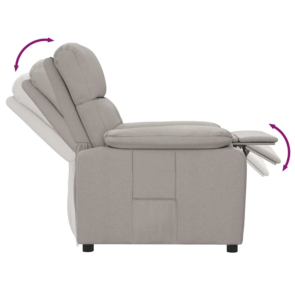 Poltrona Reclinabile in Tessuto Tortora 289670
