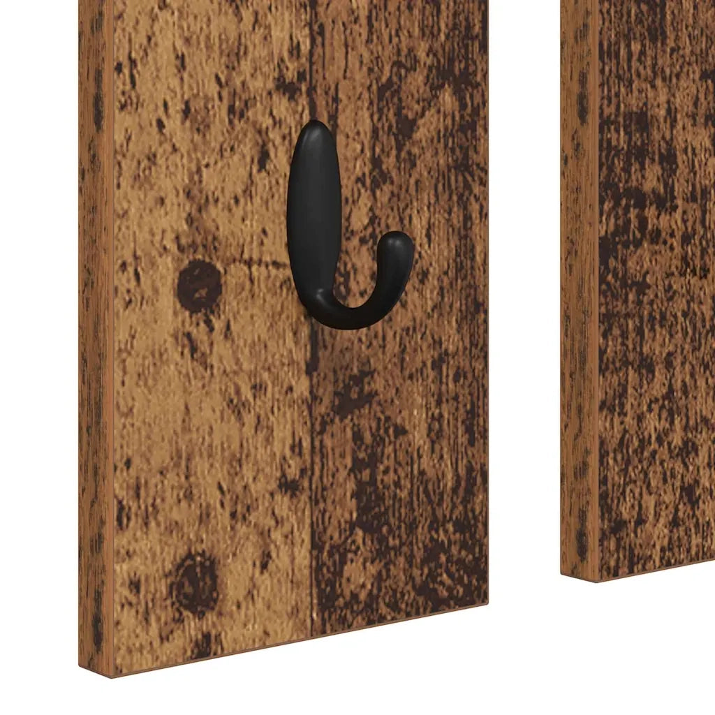 Appendiabiti a muro con specchio Legno vecchio 84 x 10 x 80 cm 874497