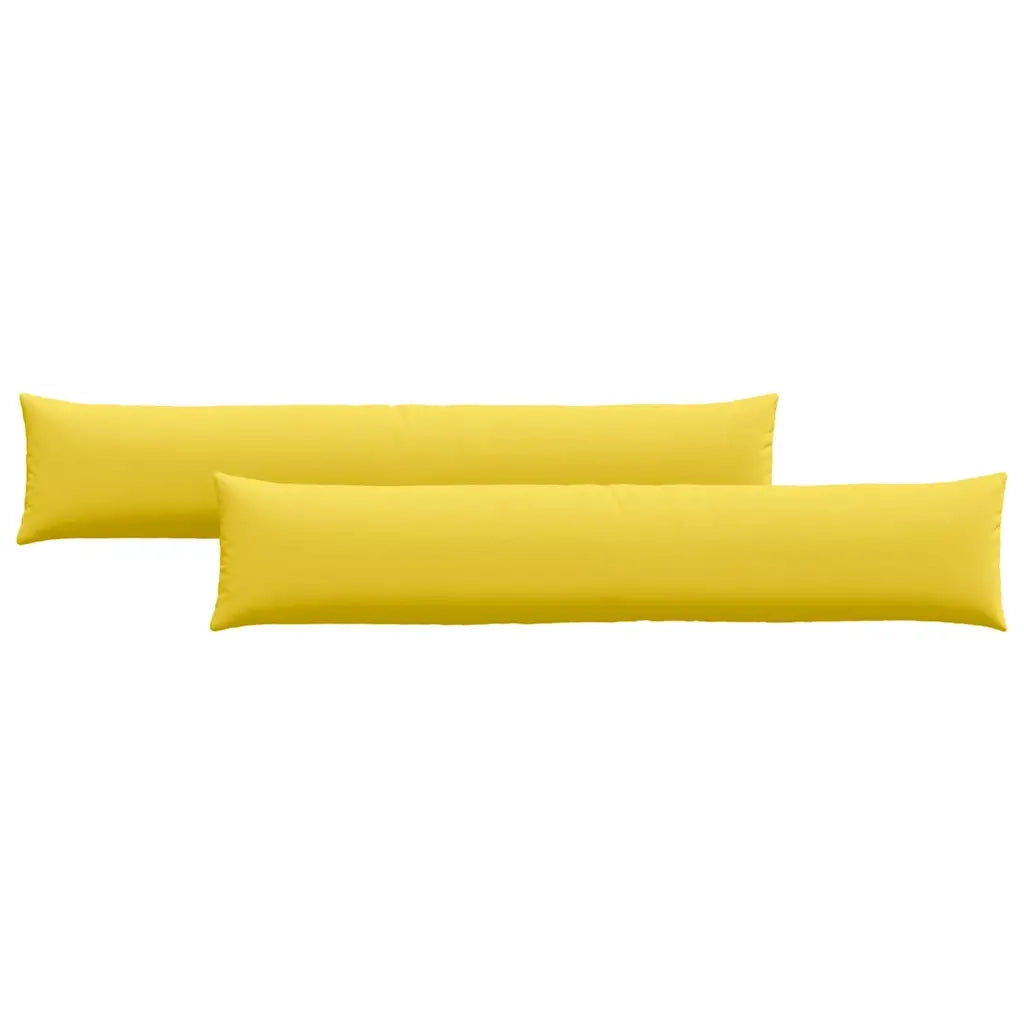 Cuscini da Divano 2 pz-Set di 2 Cuscini per Sofa Giallo Chiaro 200 x 40 cm Tessuto