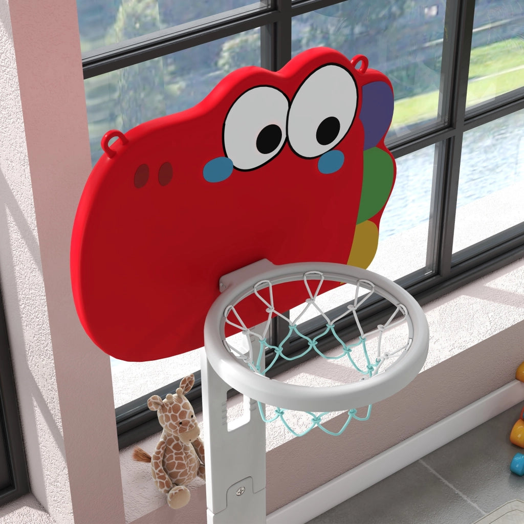 Canestro Basket Bambini Altezza Regolabile con Palla ¨C zephmum ¨C Rosso