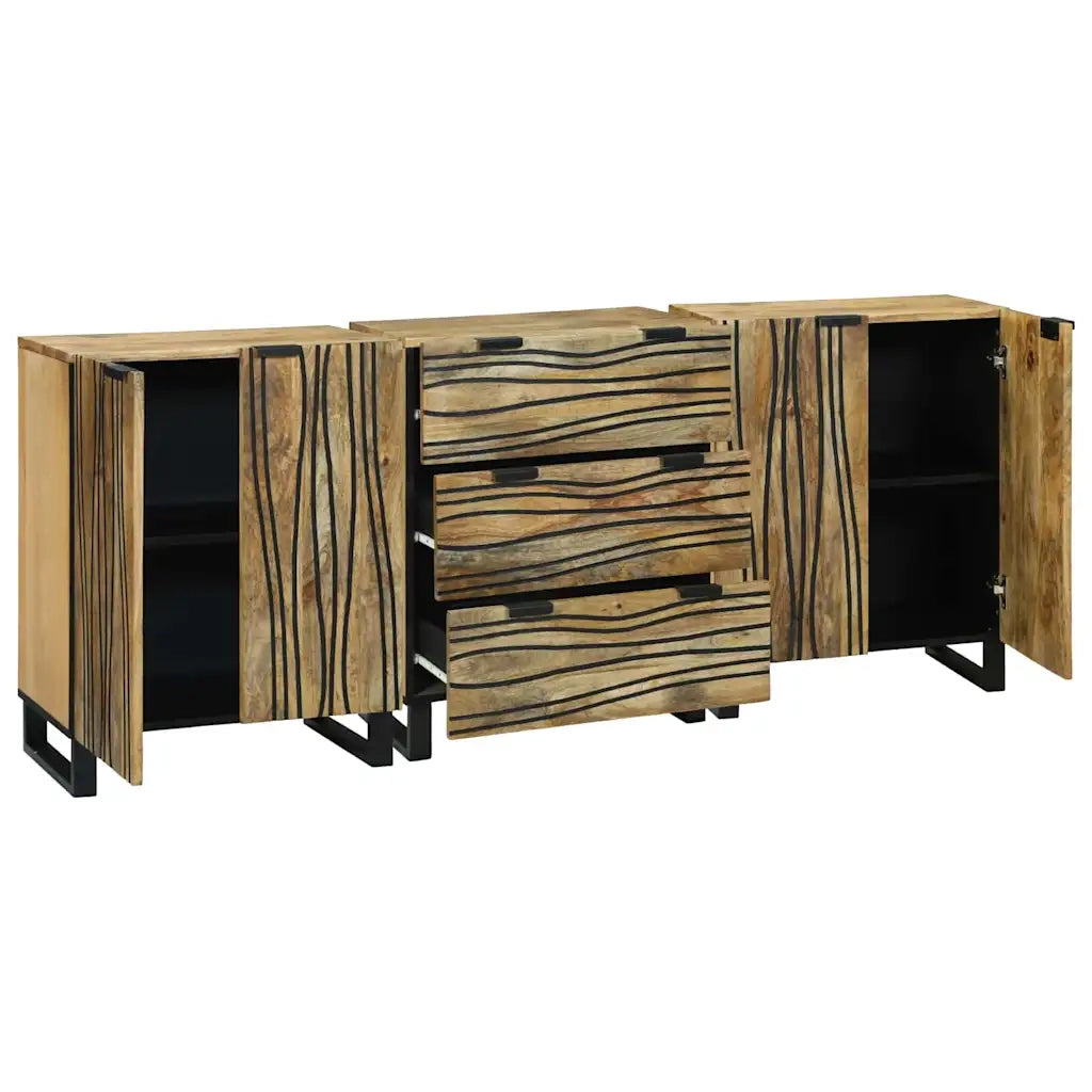 Set di mobili per il bagno 3 pcs Marrone Legno multistrato 3310041