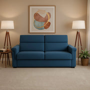 Tenna, Divano Letto 2 Posti Sfoderabile Made in Italy, 185x95 cm blu