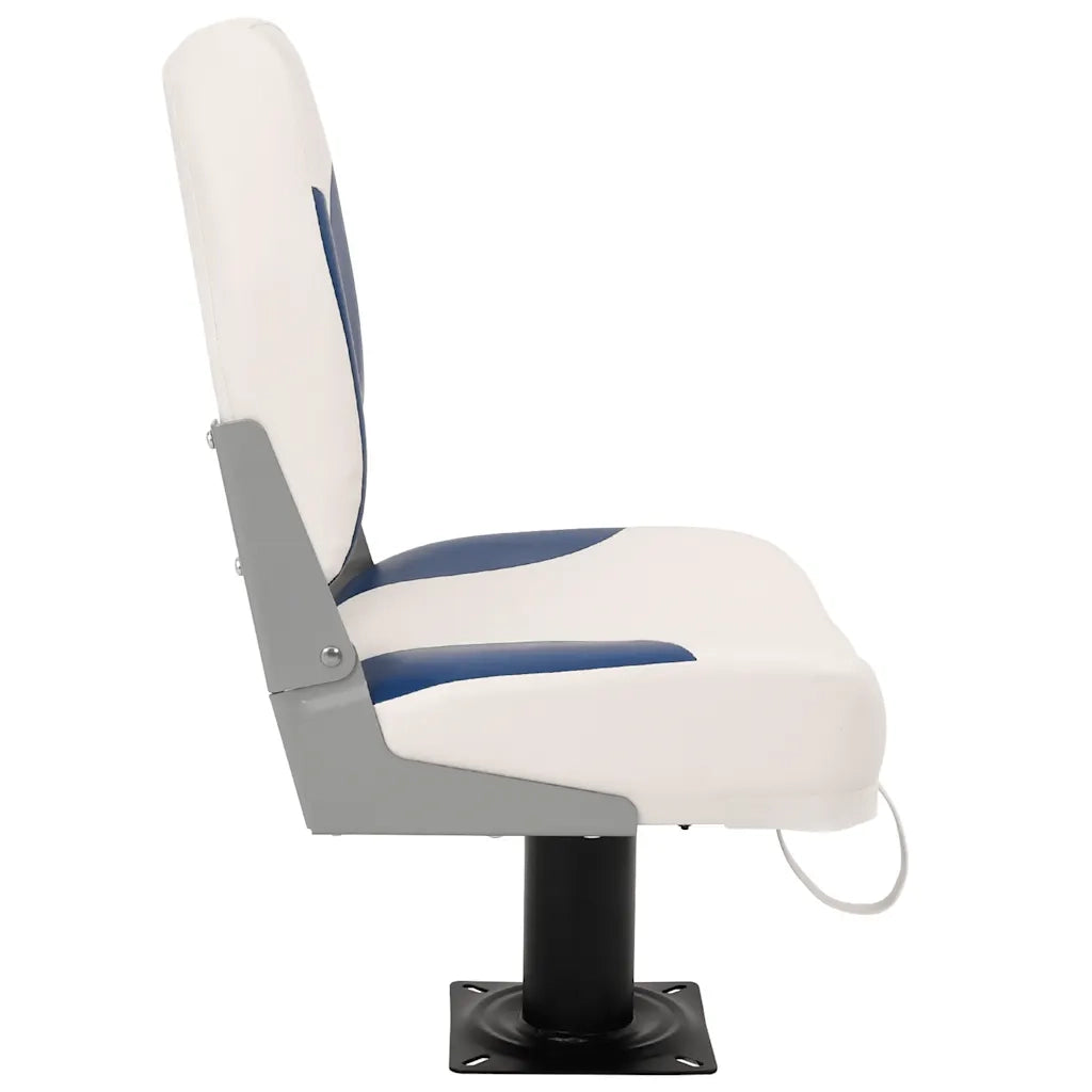 Set di 2 Sedili Pieghevoli per Barca Blu e Bianco 41x36x48 cm 3284287