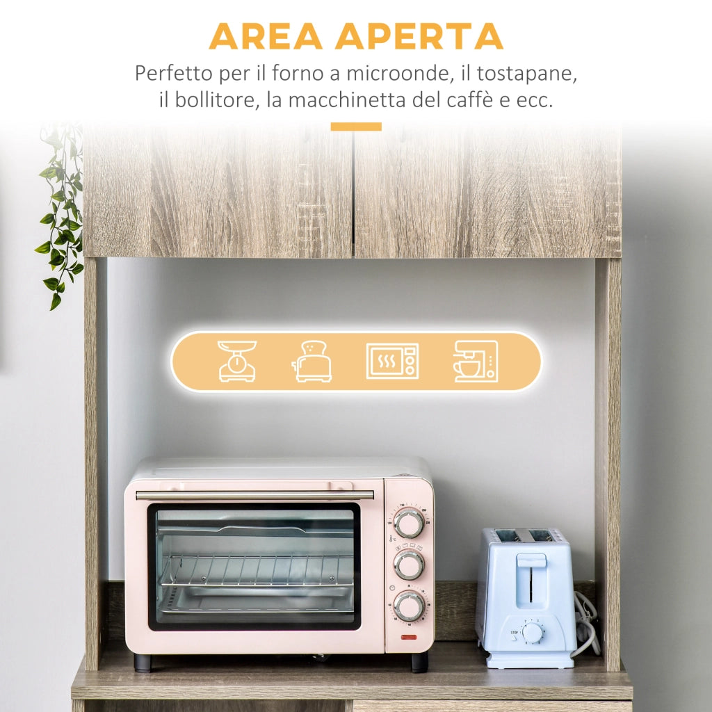 Credenza ¨C Minimal ¨C Grigio, Legno, 71x41x178cm