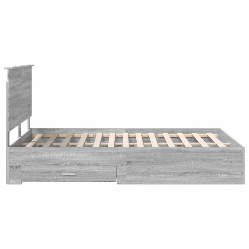 Struttura del letto con testiera Grigio Sonoma 140 x 200 cm 3411301