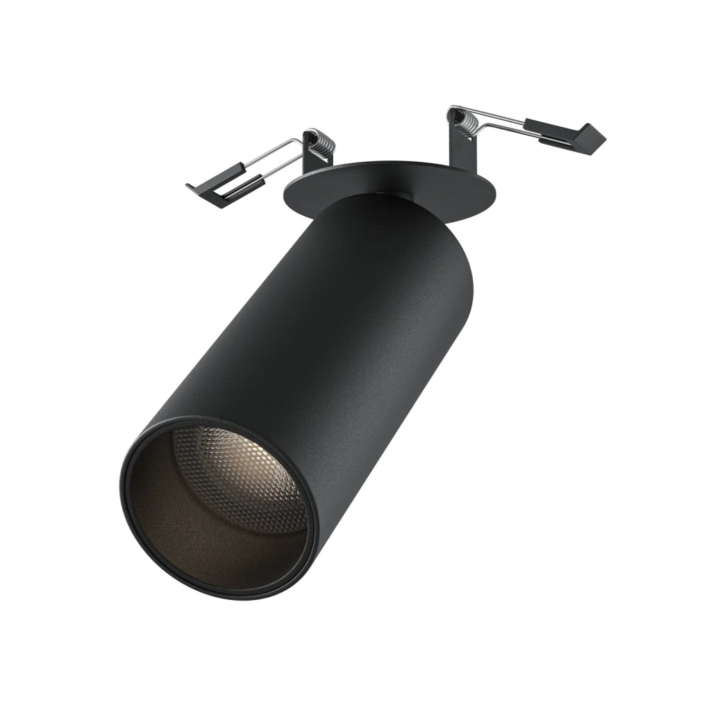 Maytoni Lampada da incasso moderna FOCUS LED 1 luce LED integrato nero alluminio