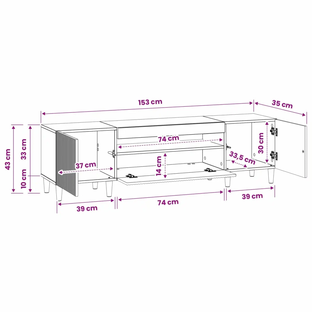 Mobile TV LED Bianco Lucido Legno ingegnerizzato 896689