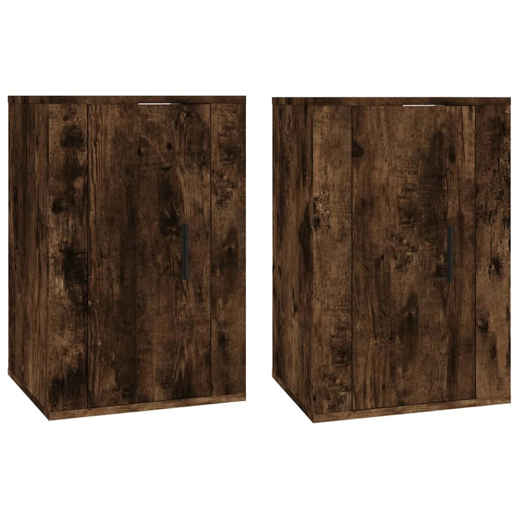 Mobile TV multimediale da parete mensola TV credenza TV per sala da pranzo soggiorno camera da letto 2 pezzi rovere affumicato 40 x 34,5 x 60 cm marrone 02_0028983