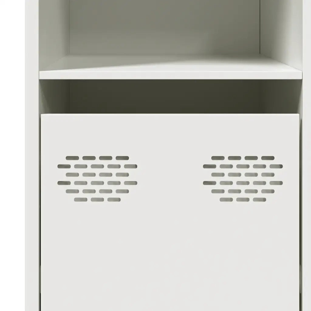 Credenza Bianca 135x39x73,5 cm in Acciaio Laminato a Freddo 3307166