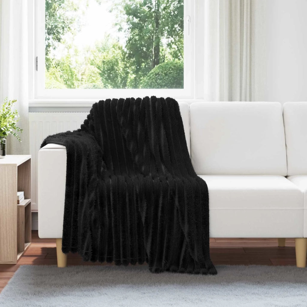 Coperta Nero 150 x 130 cm Panno 42016841