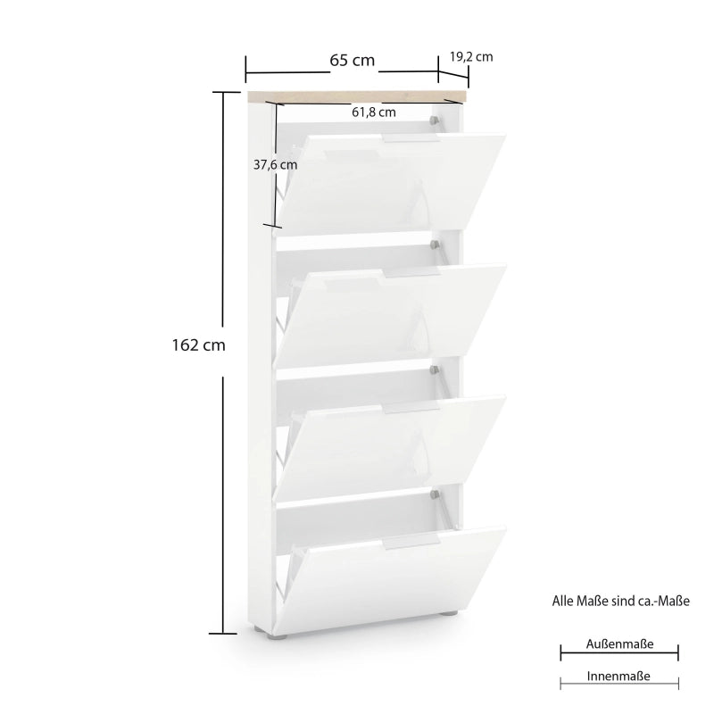 Scarpiera a 4 ribalte IDEA 24 made in Italy