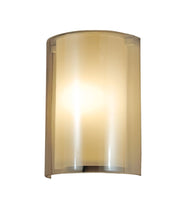 Lampada da Parete Maribel Ambra, Struttura Metallo Vetro e Metacrilato, Attacco E27 40W, IP20, 23x11,5x32,5 cm - Maribel Illuminazione