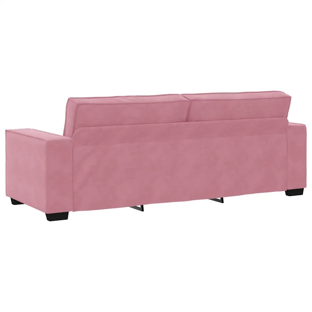 Set di Divani 3 pz con Cuscini rosa in Velluto 3324621