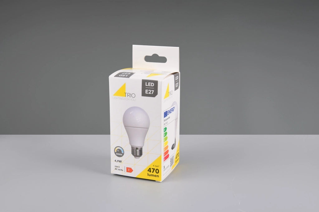 Lampadina LED E27 6W 3000K sferica opalina Trio