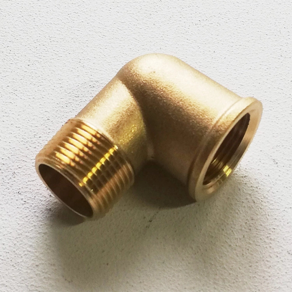 Gomito curva da 1+1/2 mf in ottone