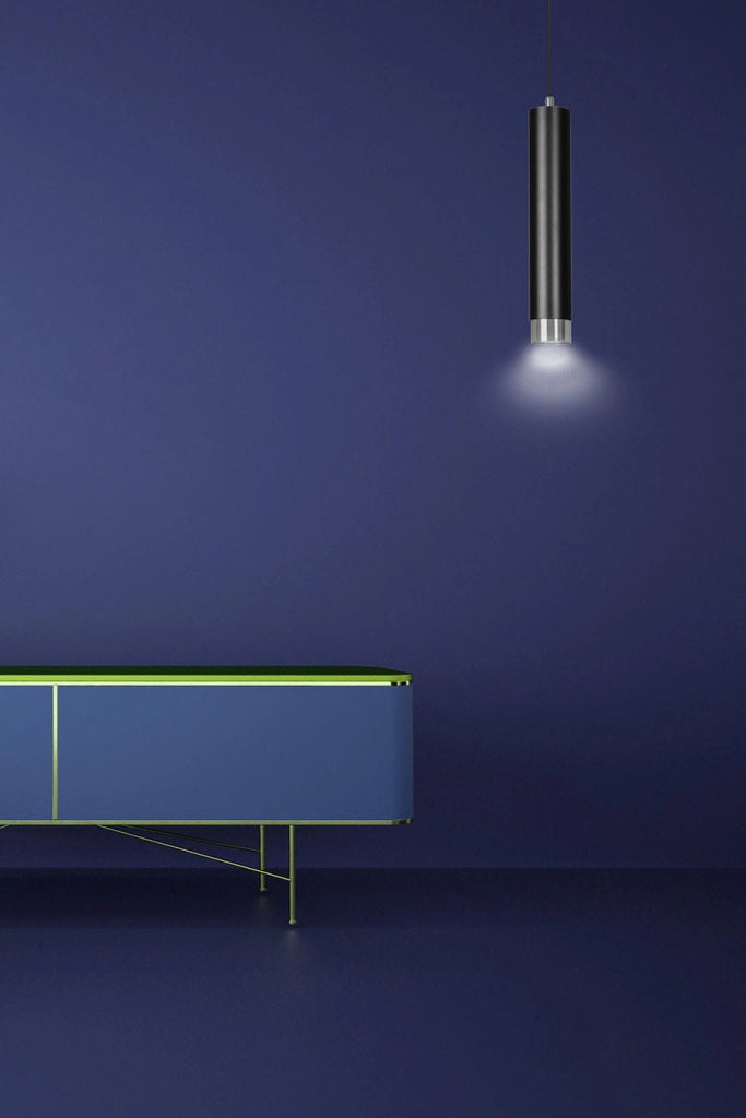 Lampada a sospensione Emibig Kibo nera cromo GU10 1 luce