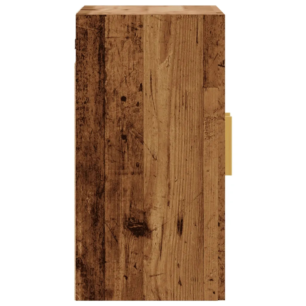 Mobiletto salvaspazio a parete in stile scandinavo 60 x 31 x 60 cm finitura naturale in legno composito anticato 02_0051023