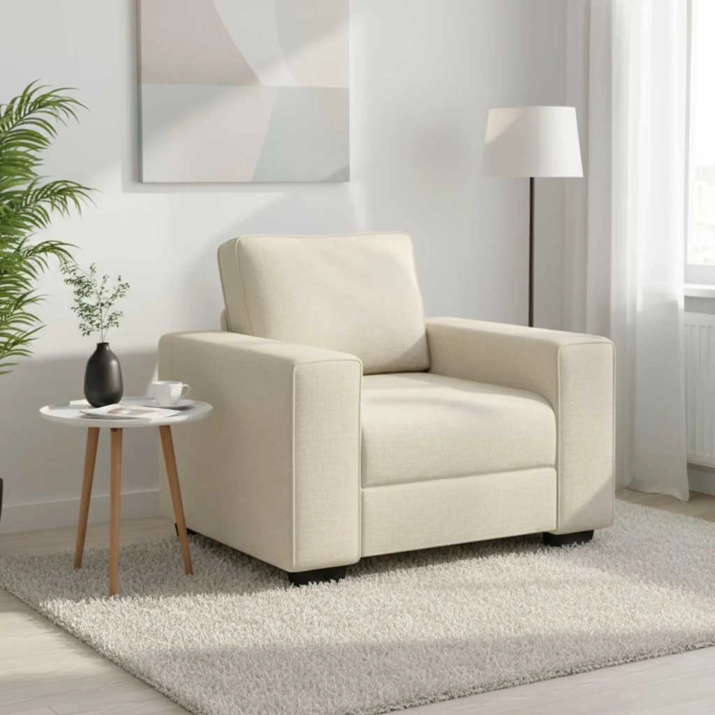 | Divano | con cuscino con cuscino Beige 100 x 77 x 82 cm Tela 4105155