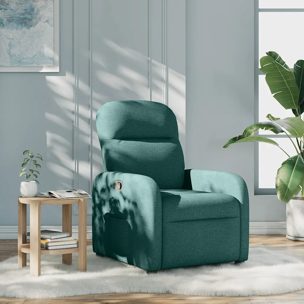 Poltrona Reclinabile in Tessuto Verde Scuro 4015528