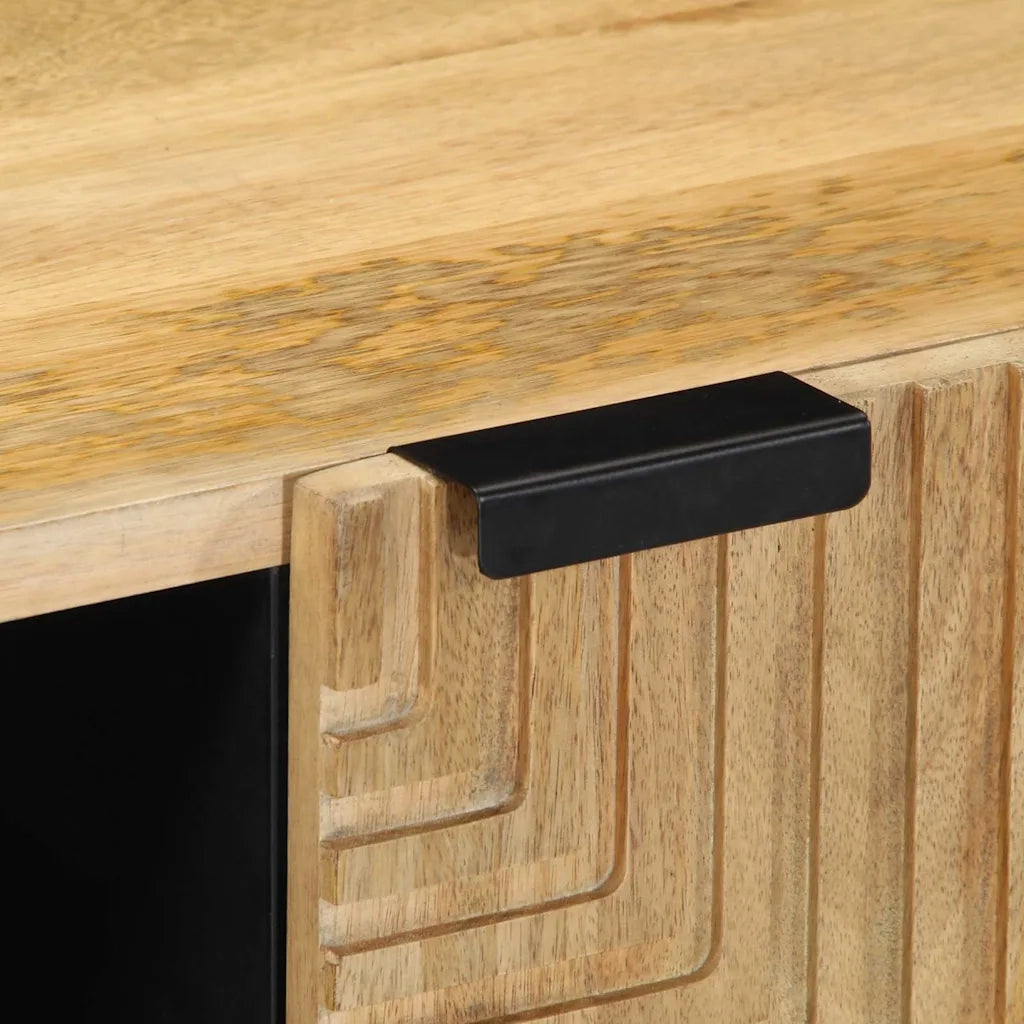 Mobile TV | Armadietto TV | Mobile Porta TV Marrone 80x31,5x46cm in Legno Massello di Mango