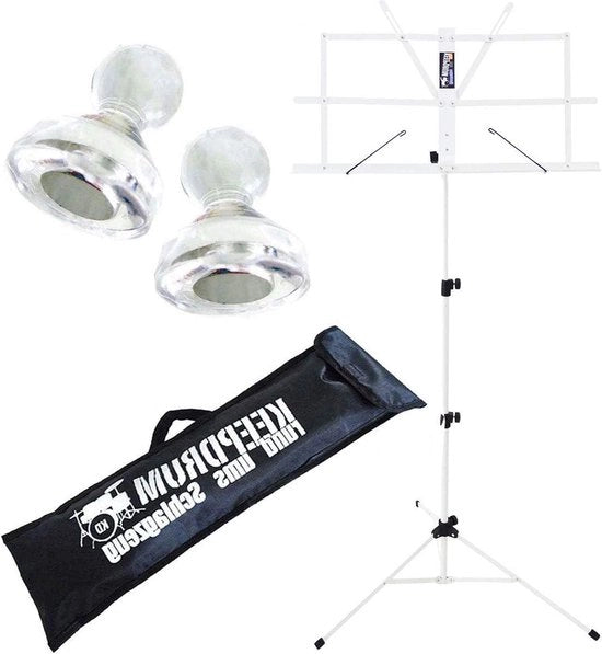 Supporto musicale bianco - magneti - borsa