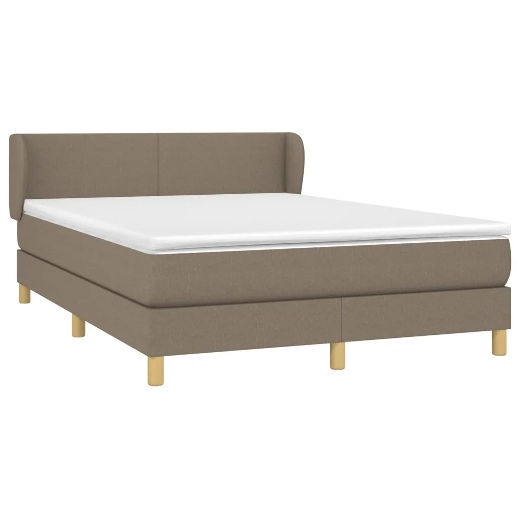 Giroletto a Molle con Materasso Tortora 140x190 cm in Tessuto 3126641
