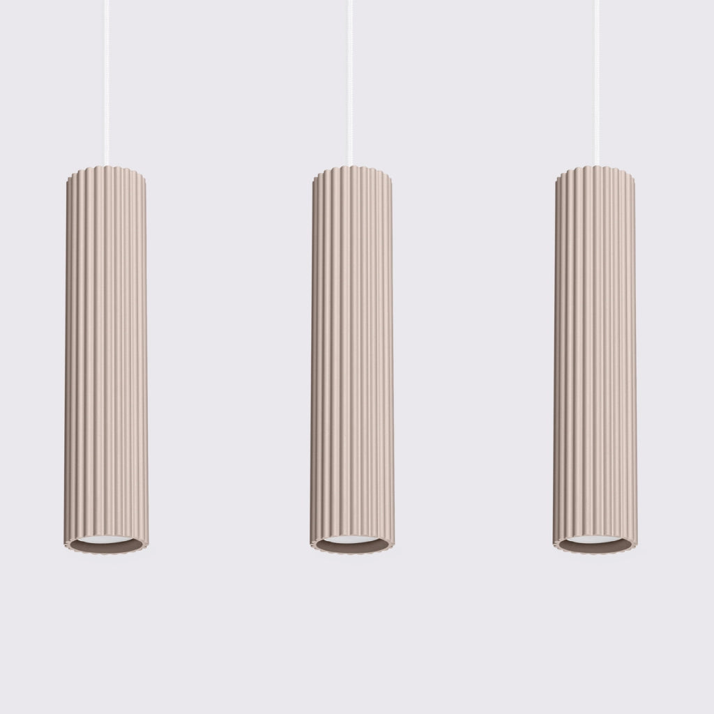 Lampada a sospensione KARBON 3L taupe