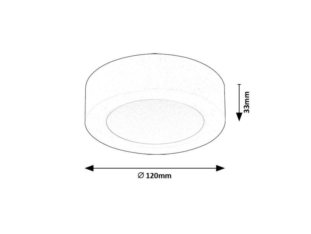 Plafoniera LED rotonda bianca Ø12cm 7W 4000K Rabalux
