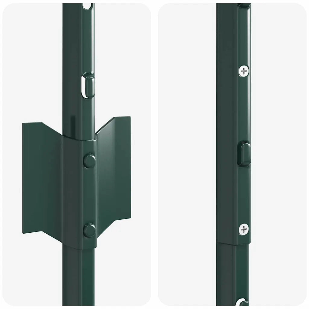 Palo della recinzione 5 pcs Verde 160 cm Acciaio 42006272