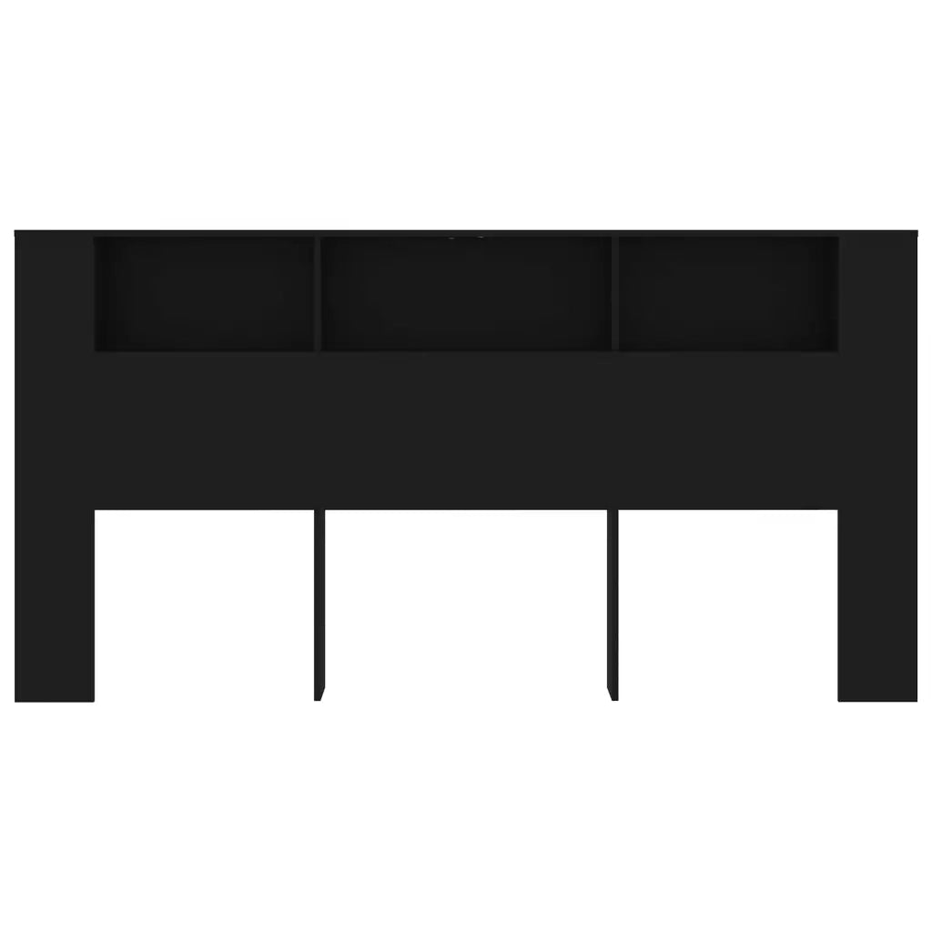 Testiera con Scomparti Nero 200x18,5x104,5 cm 811953
