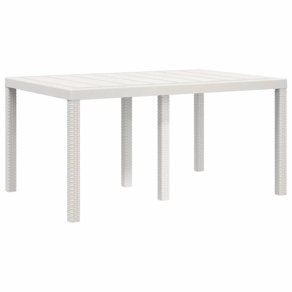 Set da Pranzo per Giardino con cuscino 5 pcs Bianco e Crema PP