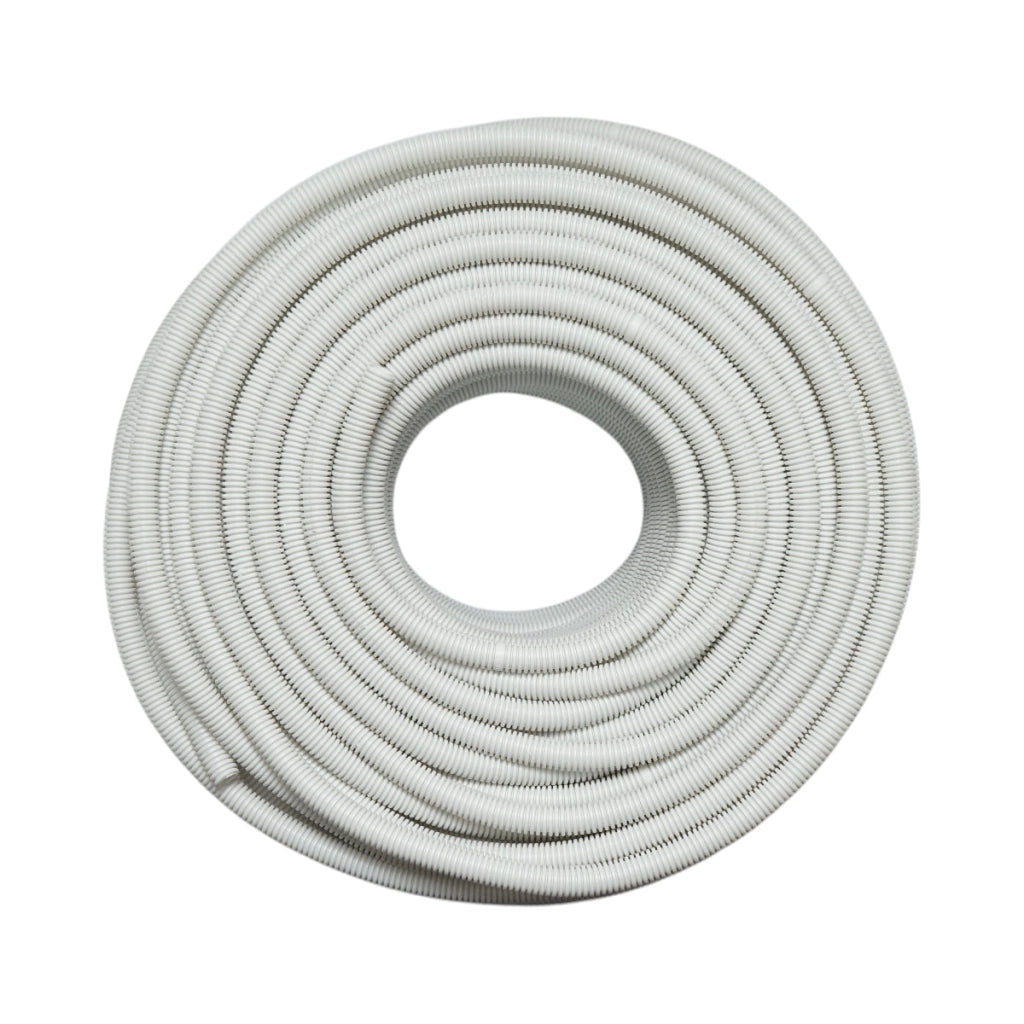 Tubo Corrugato 16mm con Tirafilo, ignifugo in polietilene HDPE 750N, grigio 100m/rotolo