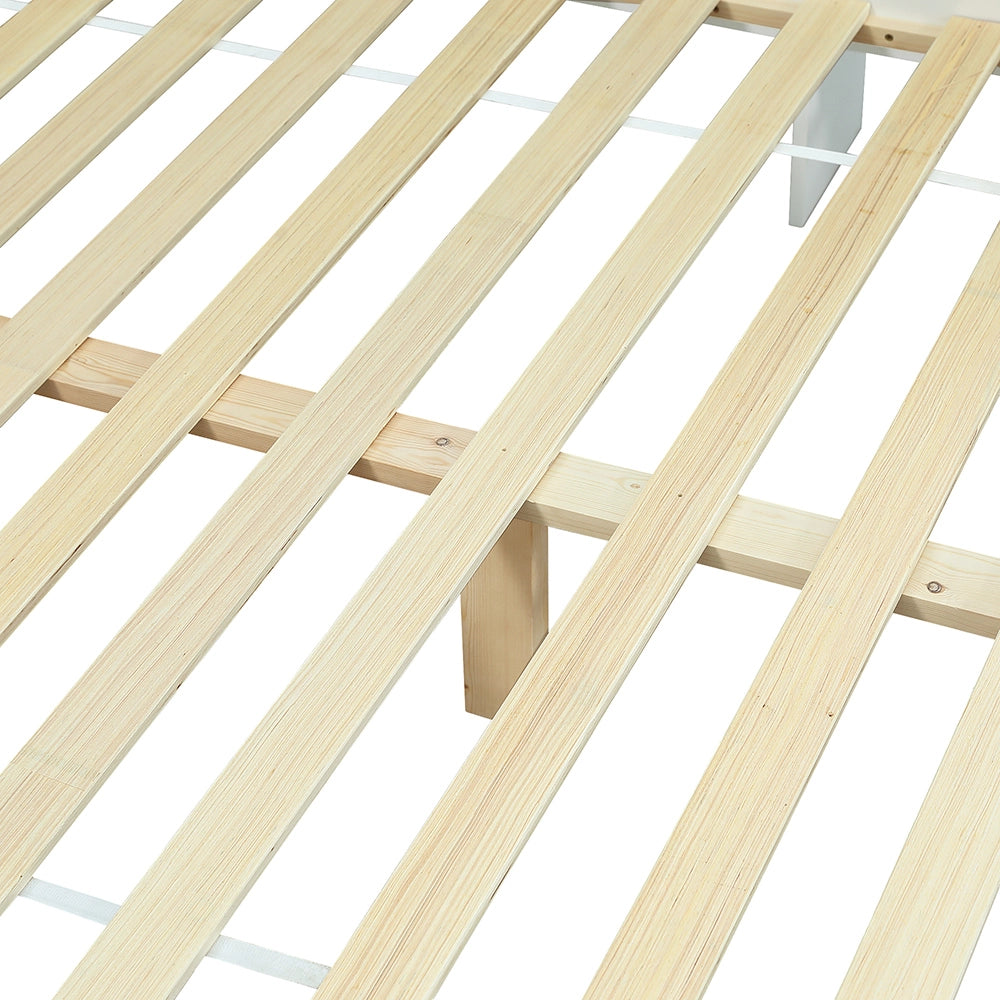 Letto matrimoniale - Xylo - 140x200 cm USB bianco