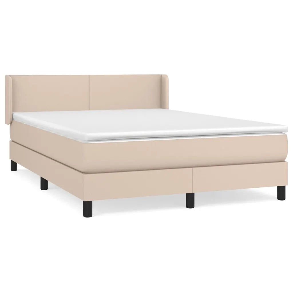 Giroletto a Molle con Materasso Cappuccino 140x200cm Similpelle 3130666