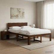 Letto matrimoniale con testiera ROSTOCK Marrone Scuro 903377