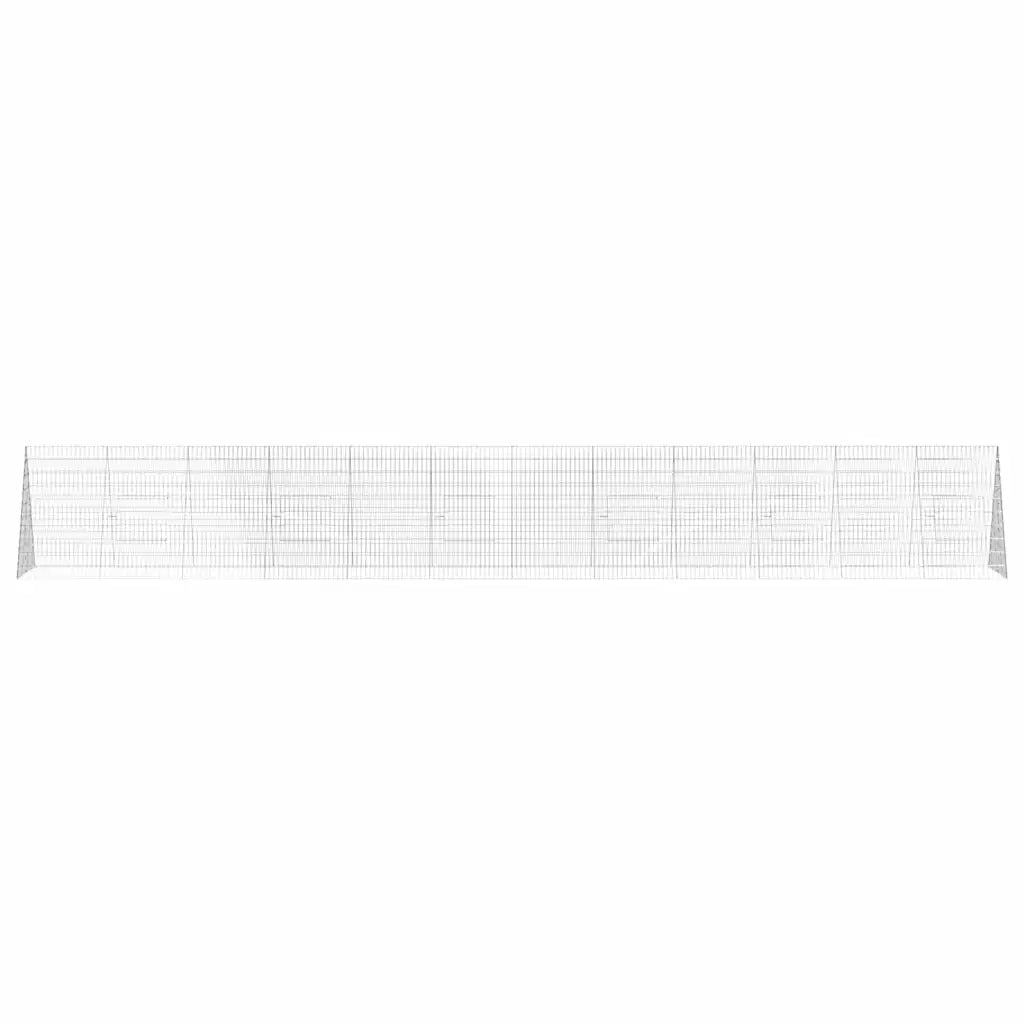 Gabbia per polli Argento 650 x 100 x 85 cm Acciaio zincato