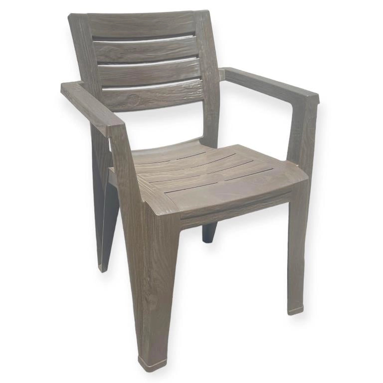 1 Pezzo Sedia da Giardino in Resina Lido Moka Toomax