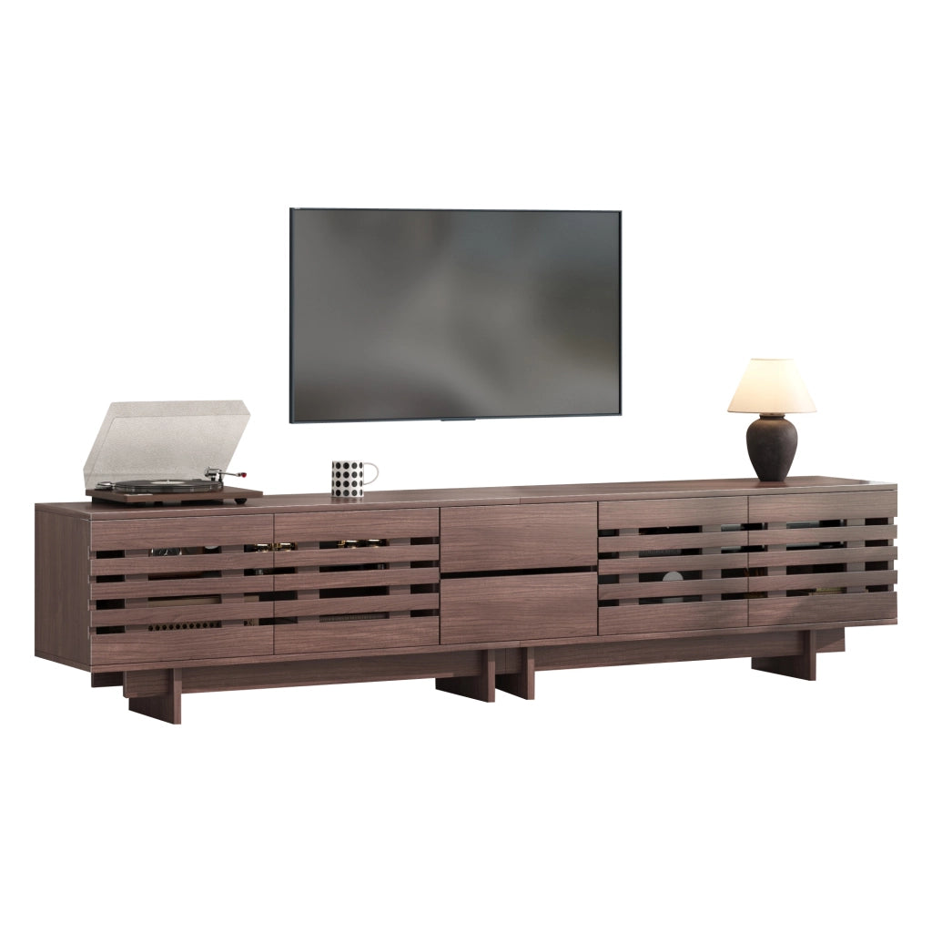 TV Schrank Walnussholzfarbe MDF 200 cm