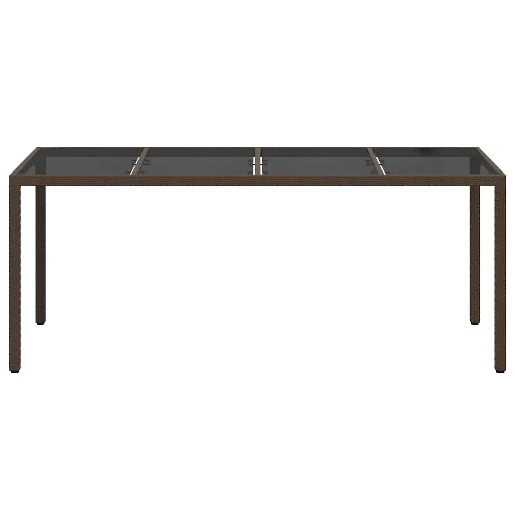 Tavolo da Giardino Marrone 190 x 90 x 75 cm polyrattan 362546