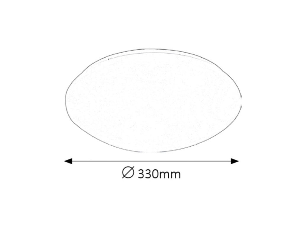 Plafoniera bagno LED Rabalux Lucas 33cm 18W bianca