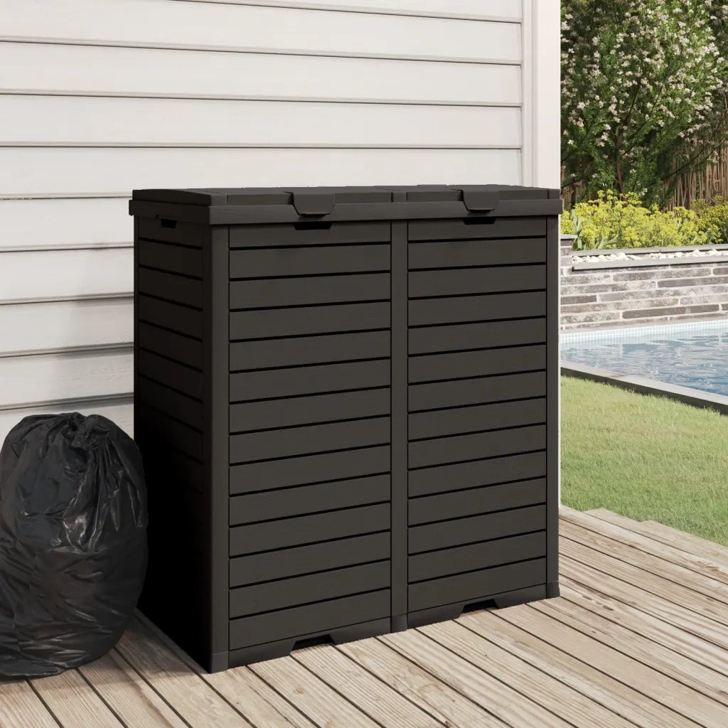 Cestino per Rifiuti da Esterno Nero 78x41x86 cm Polipropilenecod mxl 129824