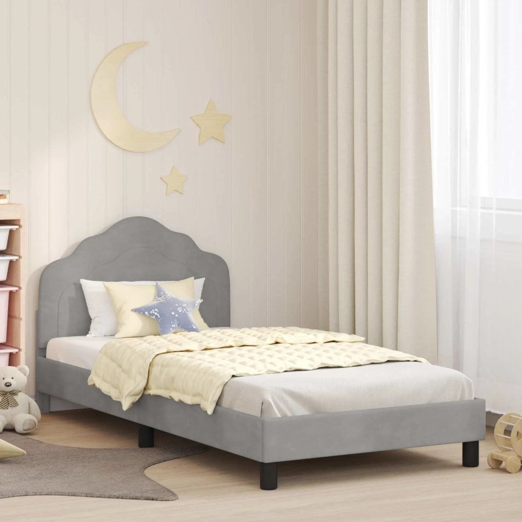 Struttura letto bambini con testata Grigio chiaro 80 x 200 cm 42010943