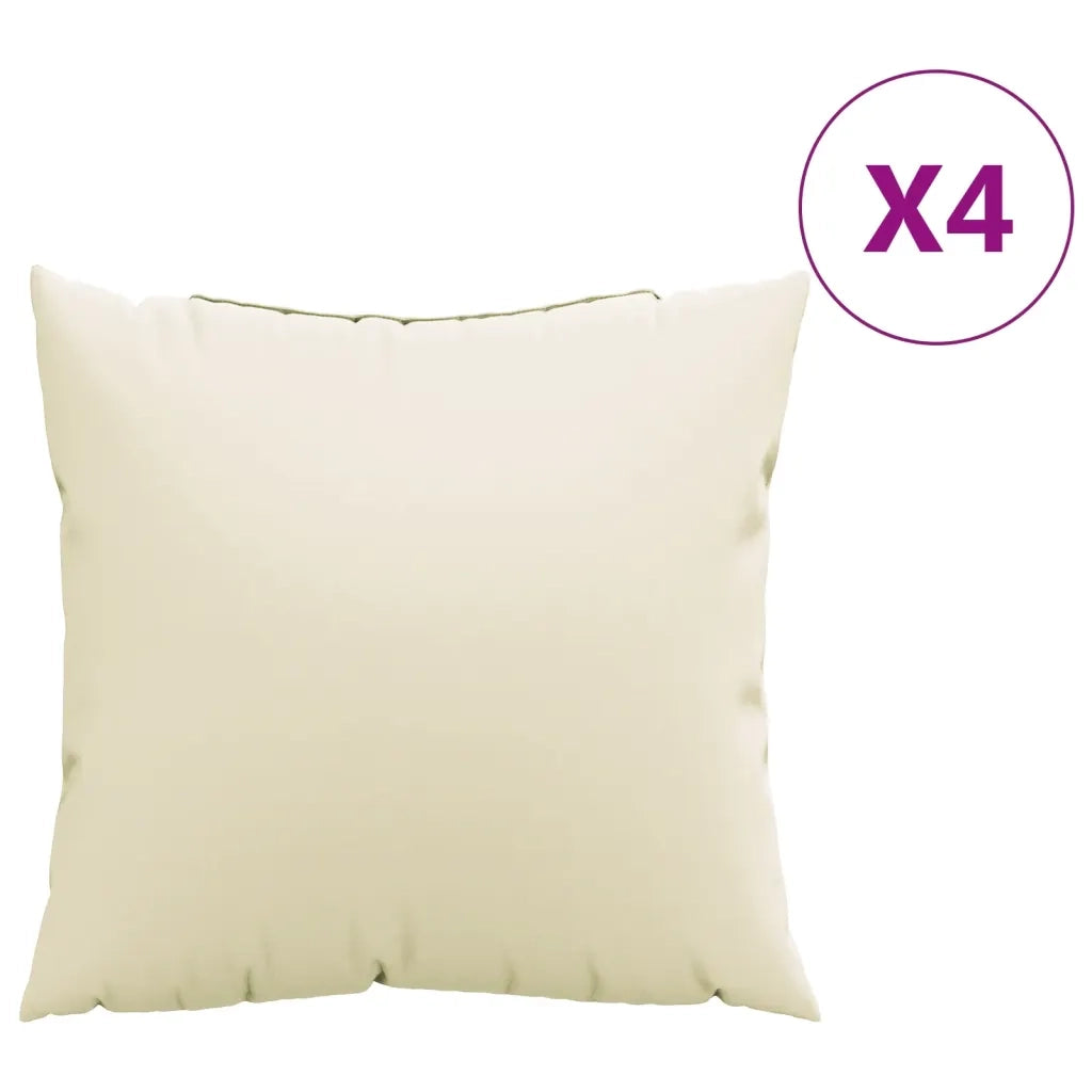 Cuscini per Divano 4 pz | Cuscini per sedie Crema 50x50 cm in Tessuto