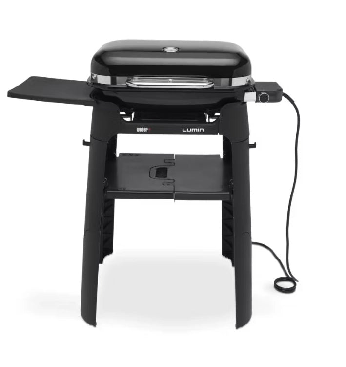 Barbecue Elettrico Weber Lumin Nero con Supporto