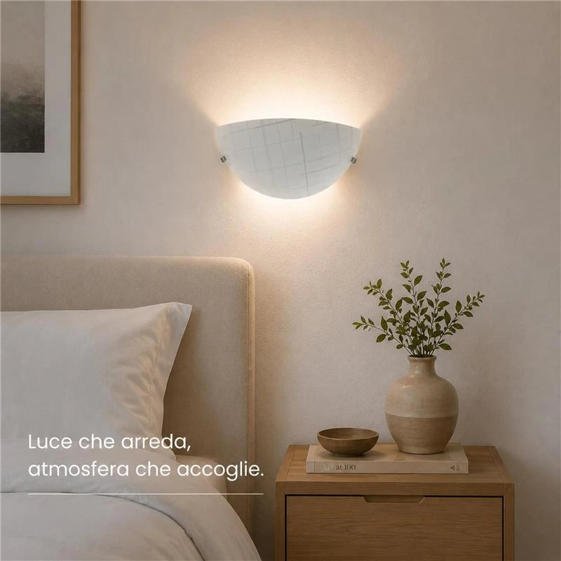 PAMELA APPLIQUE DA PARETE E27  CON 1 LUCE