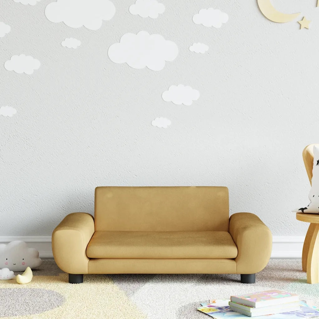 Divano per Bambini-Sofa-Divanetto Marrone 70x45x33 cm in Velluto