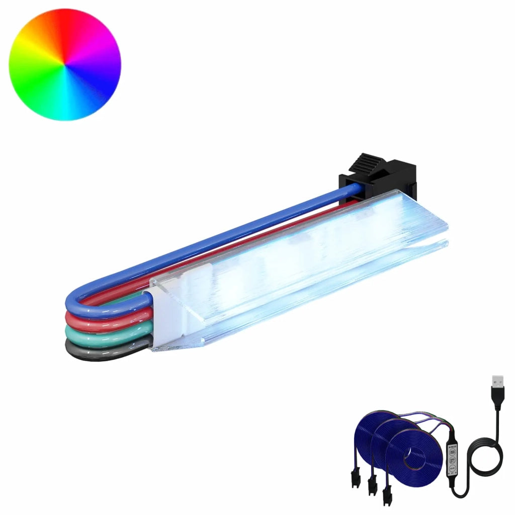 Striscia LED 2 pcs Nero e Multicolore 1745 mm Rame e plastica 3429138