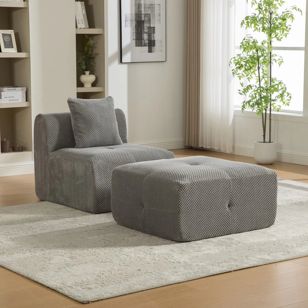 Divano Modulare in Chenille ¨C MINIMAL ¨C Grigio